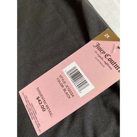 JUICY COUTURE Sz 2X Shorts Top Set Sleepwear Plus - Picture 4 of 12